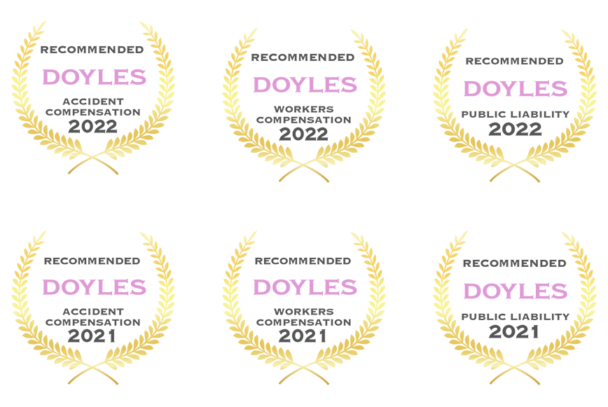Award-winning Personal Injury Lawyers - Doyles Awards 2021 - 2022